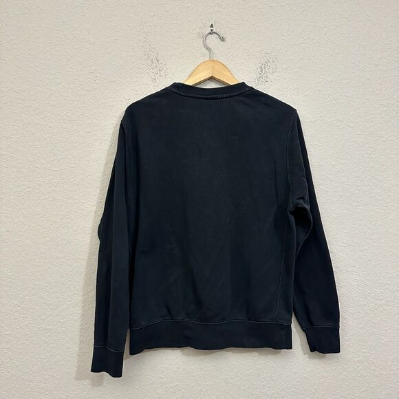 NIKE Classic "Just Do It" Big Logo Crewneck Pullover Sweatshirt Black - Picture 5 of 9